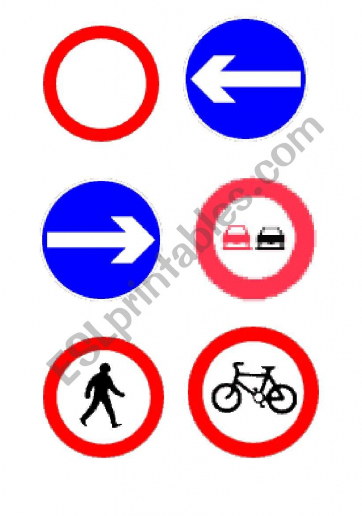 Road Signs Flash Cards