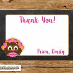 Turkey Thank You Card Pink And Orange Owl Turkey Thank You | Etsy | Printable Tinkerbell Thank You Cards