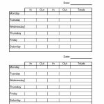 Two Week Time Sheets | Employee Time Sheets | Chiropractic Office | Employee Time Card Template Printable