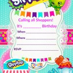 Updated   Free Printable Shopkins Birthday Invitation | Event | Printable Shopkins Birthday Card