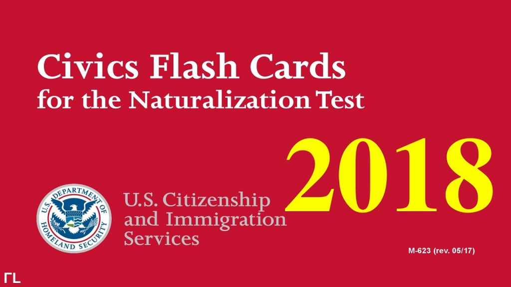 Us Citizenship Naturalization Test 2018 (Official 100 Test Questions | Us Citizenship Flash Cards Printable