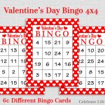 Valentine Bingo Game 60 Printable Valentine's Bingo | Etsy | Printable Bingo Cards 1 75