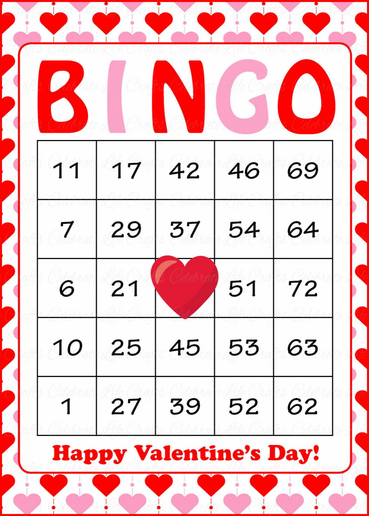 Valentine&amp;#039;s Bingo Cards - Printable Download - Prefilled | Printable Number Bingo Cards 1 75