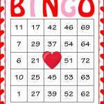 Valentine's Bingo Cards   Printable Download   Prefilled | Printable Valentine Bingo Cards With Numbers