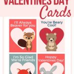 Valentines Day Forest Animal Printable Cards | Valentine's Day Love | Printable Valentines Day Cards For Best Friends