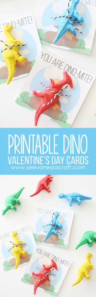 Valentine&amp;#039;s Day: Printable Dinosaur Cards For Kids | Kids Craft | Printable Dinosaur Valentines Day Cards