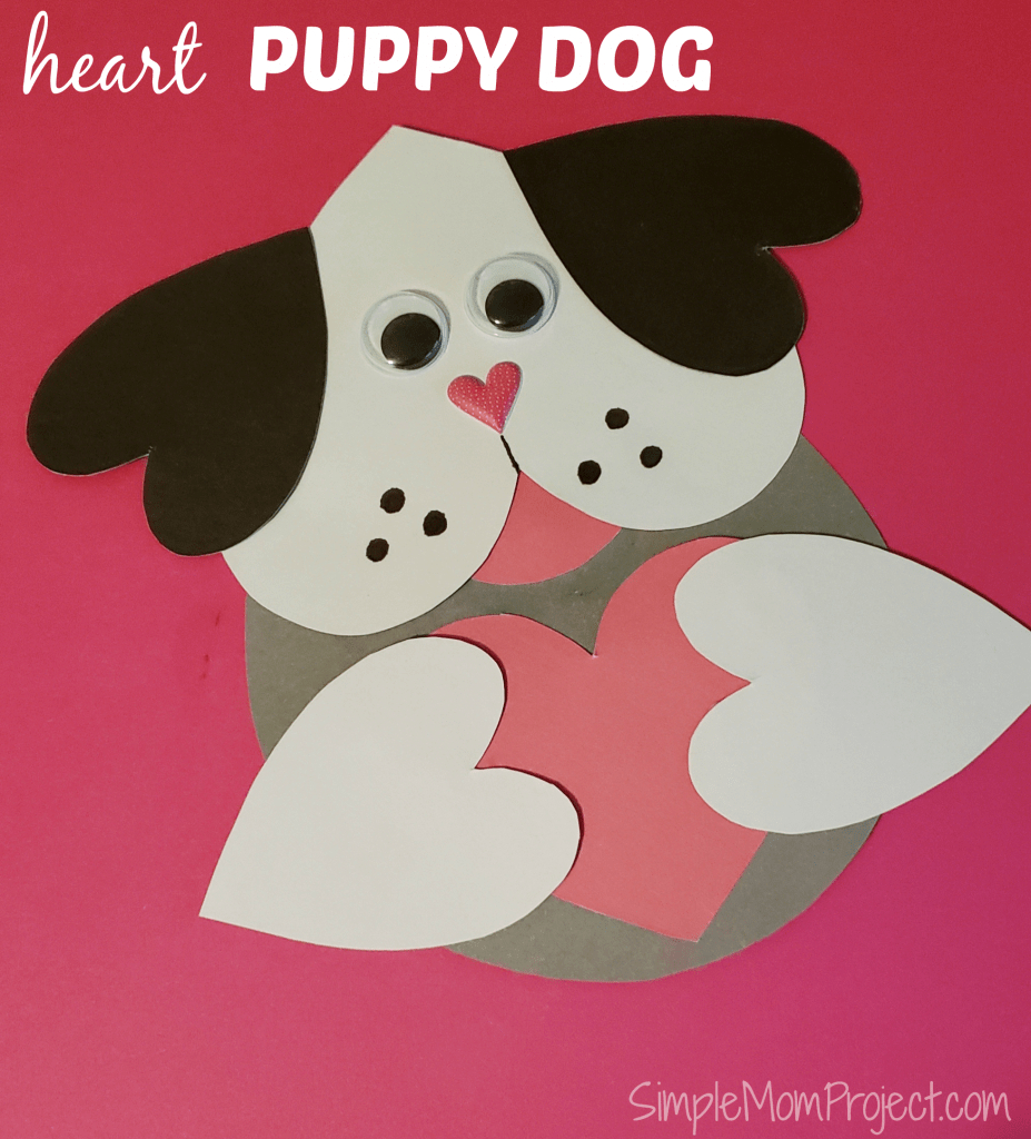Valentine&amp;#039;s Day Puppy Dog Card With Free Printable Template - Simple | Make Your Own Printable Card