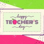 Vector Illustration Of Happy Teachers Day. Greeting Design For | Teachers Day Greeting Cards Printable