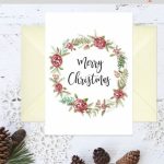 Watercolor Christmas Card. Printable Christmas Card. Watercolor | Merry Christmas Cards Printable