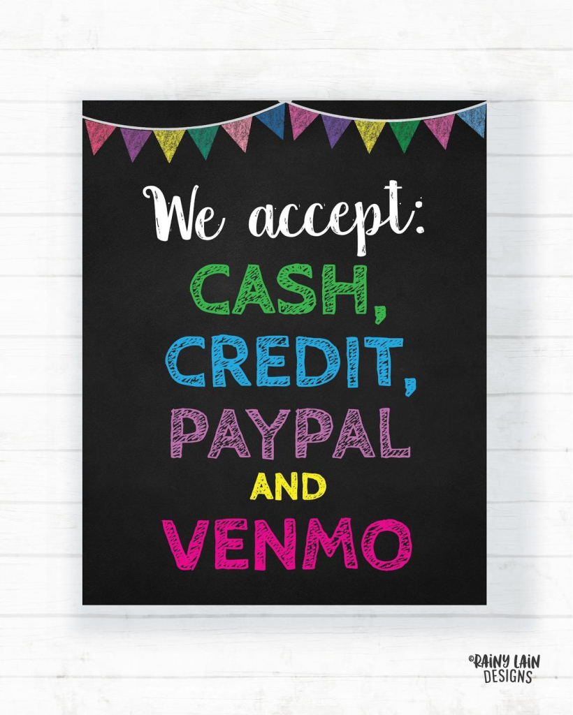 We Accept Credit And Debit Cards Sign Cookie Booth Printable Scout | Printable Credit Cards Accepted Sign