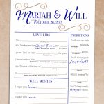 Wedding Mad Lib Guest Book Alternative Printable #216 In 2019 | [The | Printable Newlywed Game Cards