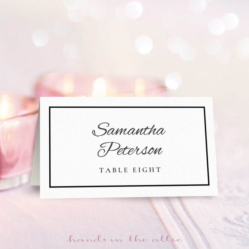 Wedding Place Card Template | Free On Handsintheattic | Wedding | Free Printable Place Cards Template