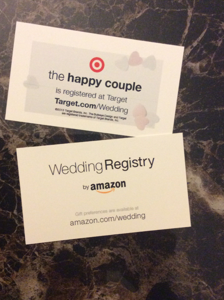 Wedding Registry!! Use Business Cards To Let People Know Where You | Printable Gift Registry Cards