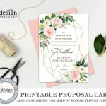 Will You Be My Bridesmaid Card Printable Bridesmaid Proposal | Etsy | Printable Bridesmaid Proposal Cards