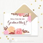 Will You Be My Godmother Printable Wedding Invitation Card | Etsy | Will You Be My Godmother Printable Card