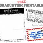 Words Of Wisdom Free Graduation Printables + More | Saving Money | Free Printable Graduation Advice Cards