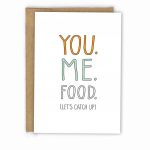You. Me + Food! Friendship Card | Mail Time | Friendship Cards | Funny Friendship Cards Printable