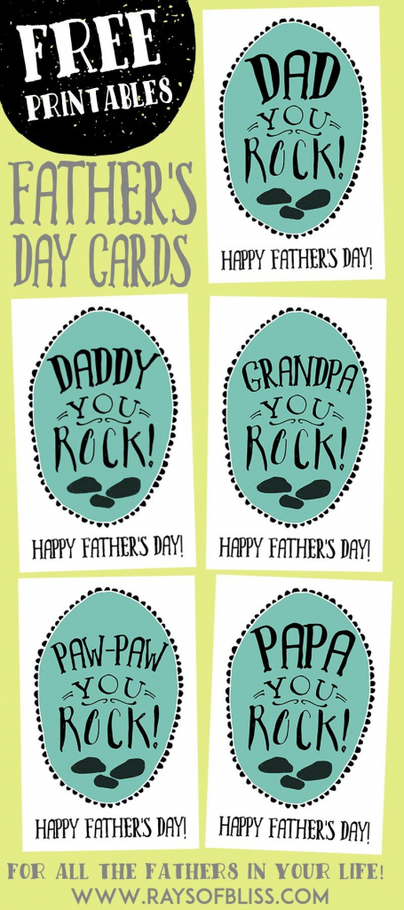 You Rock Father&amp;#039;s Day Cards - Free Printables #fathersday | Free Printable Father&amp;amp;#039;s Day Card From Wife To Husband